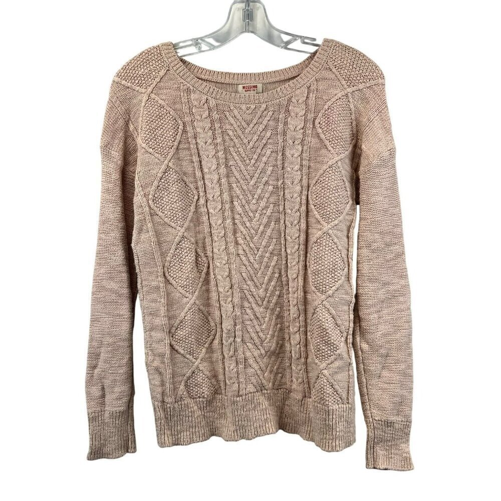 Mossimo Supply Co. Women’s Cable Knit Pullover Sweater Light Pink Size Small